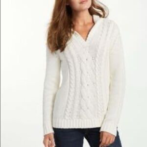 Tommy Bahama V-Neck Hooded Cable‎ Knit Sweater